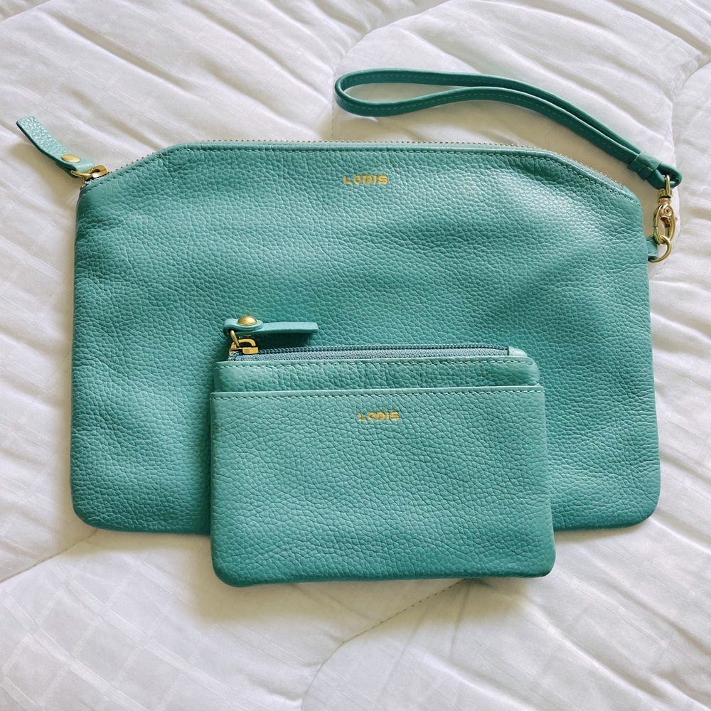 Lodi’s Wristlet Pouch and matching Coin Purse